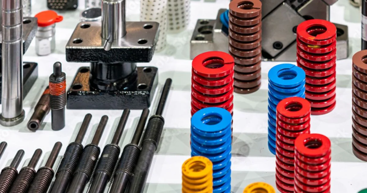 Tooling and die components for metal stamping